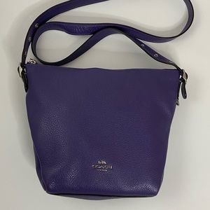 Purple Coach crossbody purse